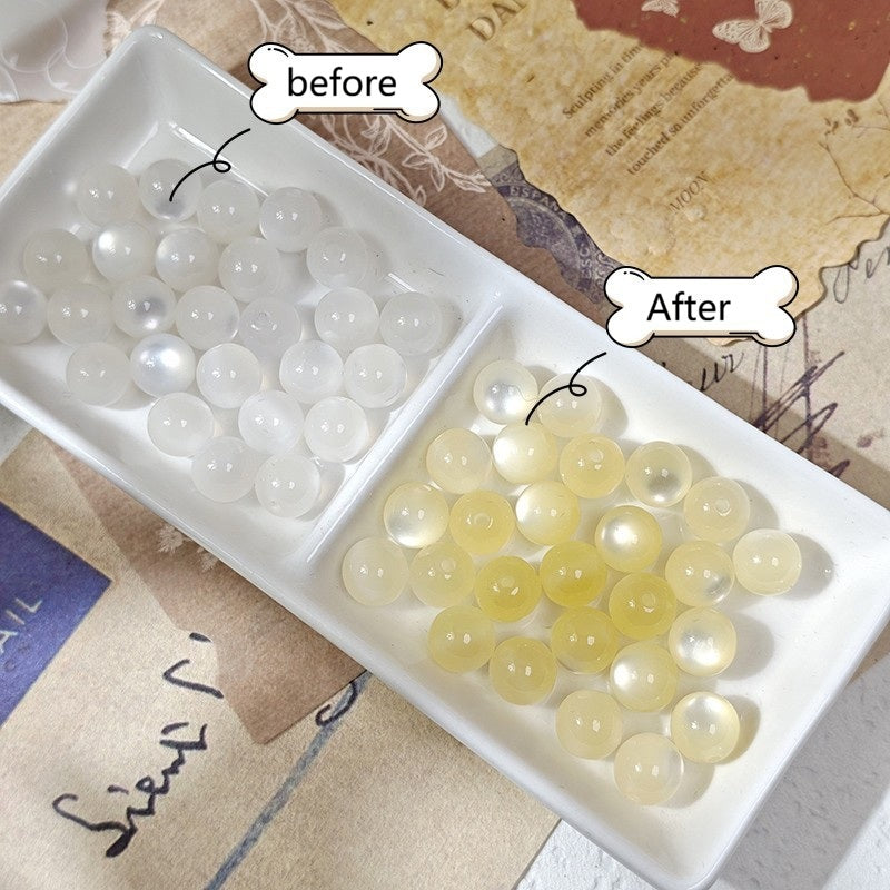 (50pcs)10mm Light-Sensitive Cat's Eye Resin Round Beads