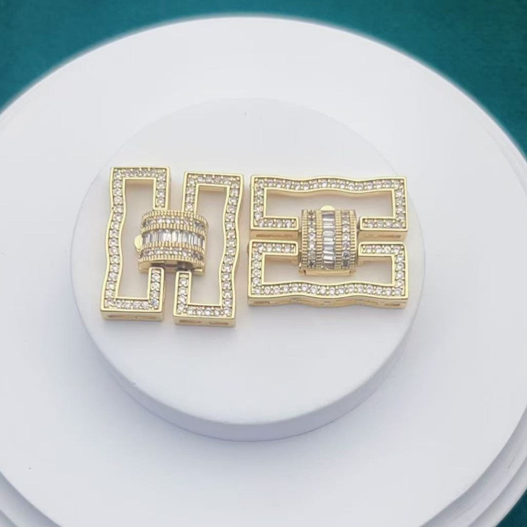 5-Row Gold Plated Clasp for Multi-Strand Jewelry