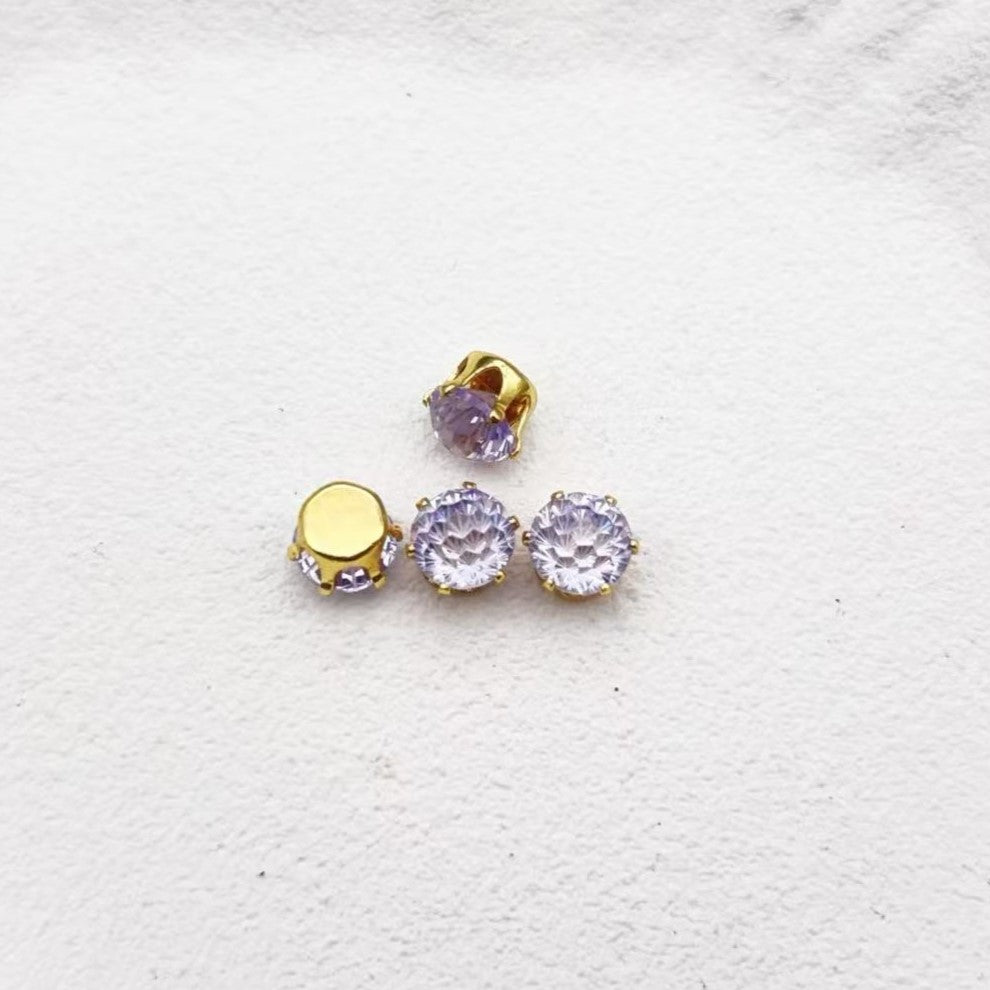 6mm Firework-Cut Prong Set CZ