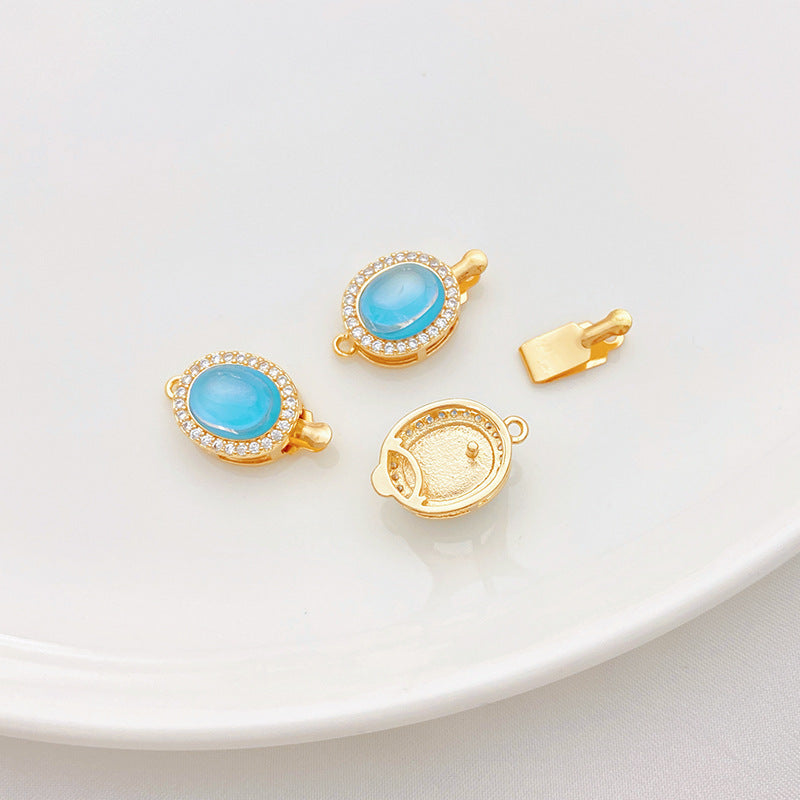 Single/Double Row Blue CZ Connector/Closure