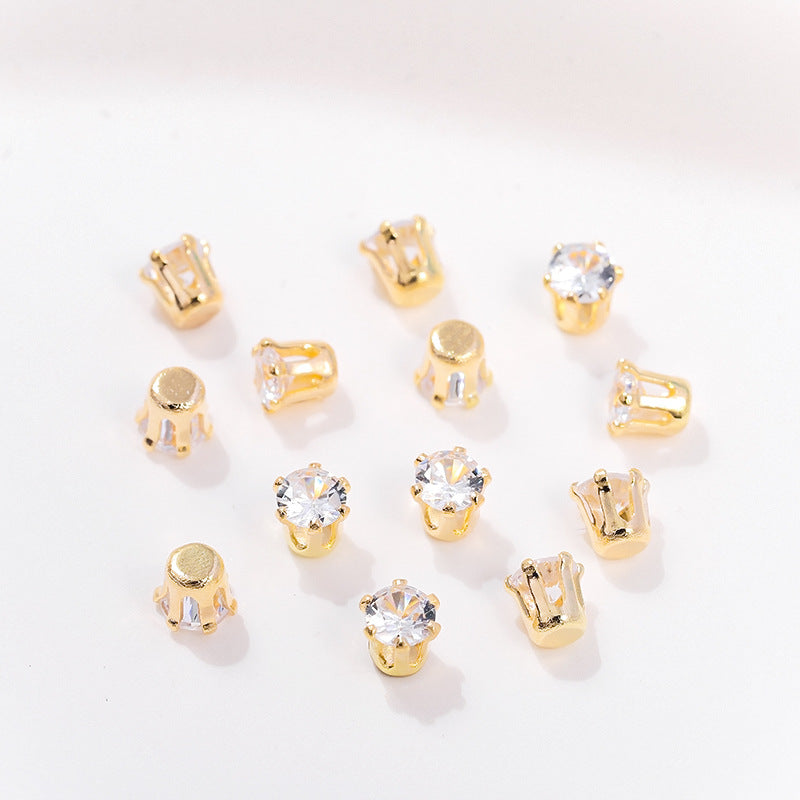 (100pcs)All Shape Geometric Zirconia Prong-Set CZ