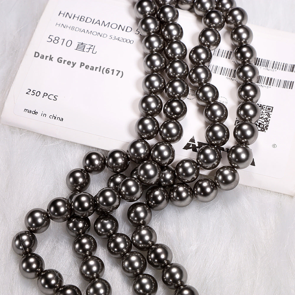 40cm Crystal Round Pearls, Full-Drilled Beads, 3-16mm, Swarovski Color
