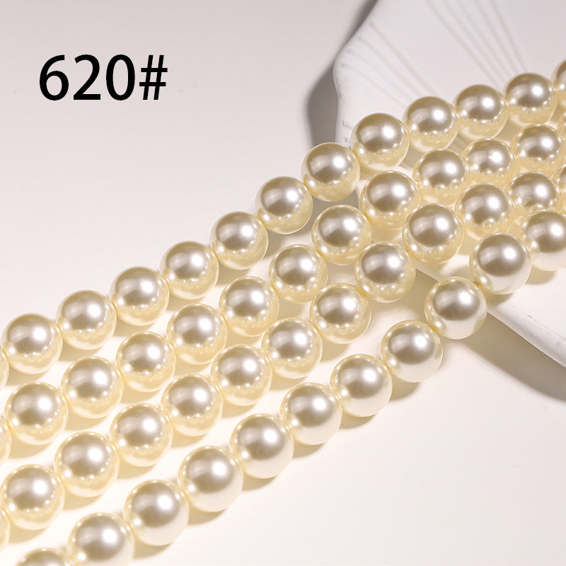 40cm Crystal Round Pearls, Full-Drilled Beads, 3-16mm, Swarovski Color