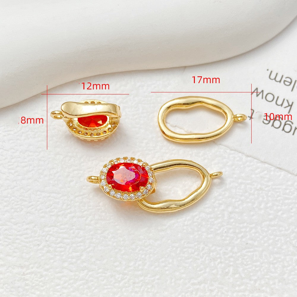 Tarnish-Resistant Figure-8 Baroque Oval CZ Clasp