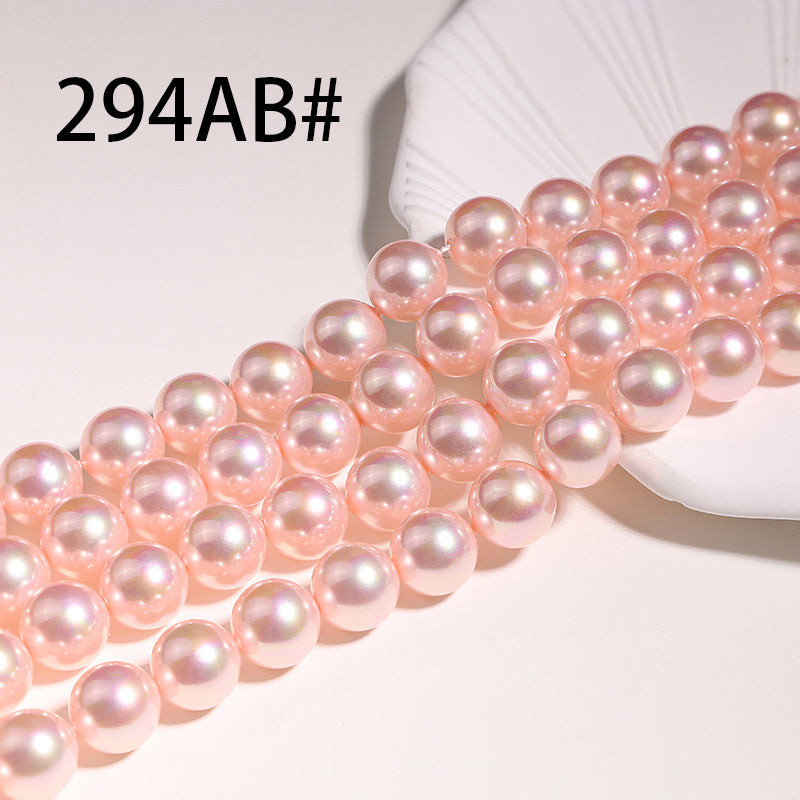40cm Iridescent Crystal Round Pearls, Full-Drilled Beads, 2-16mm