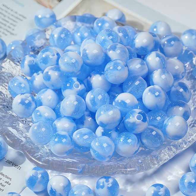 (50pcs)10mm Resin Round Beads - Sugary Glutinous Series