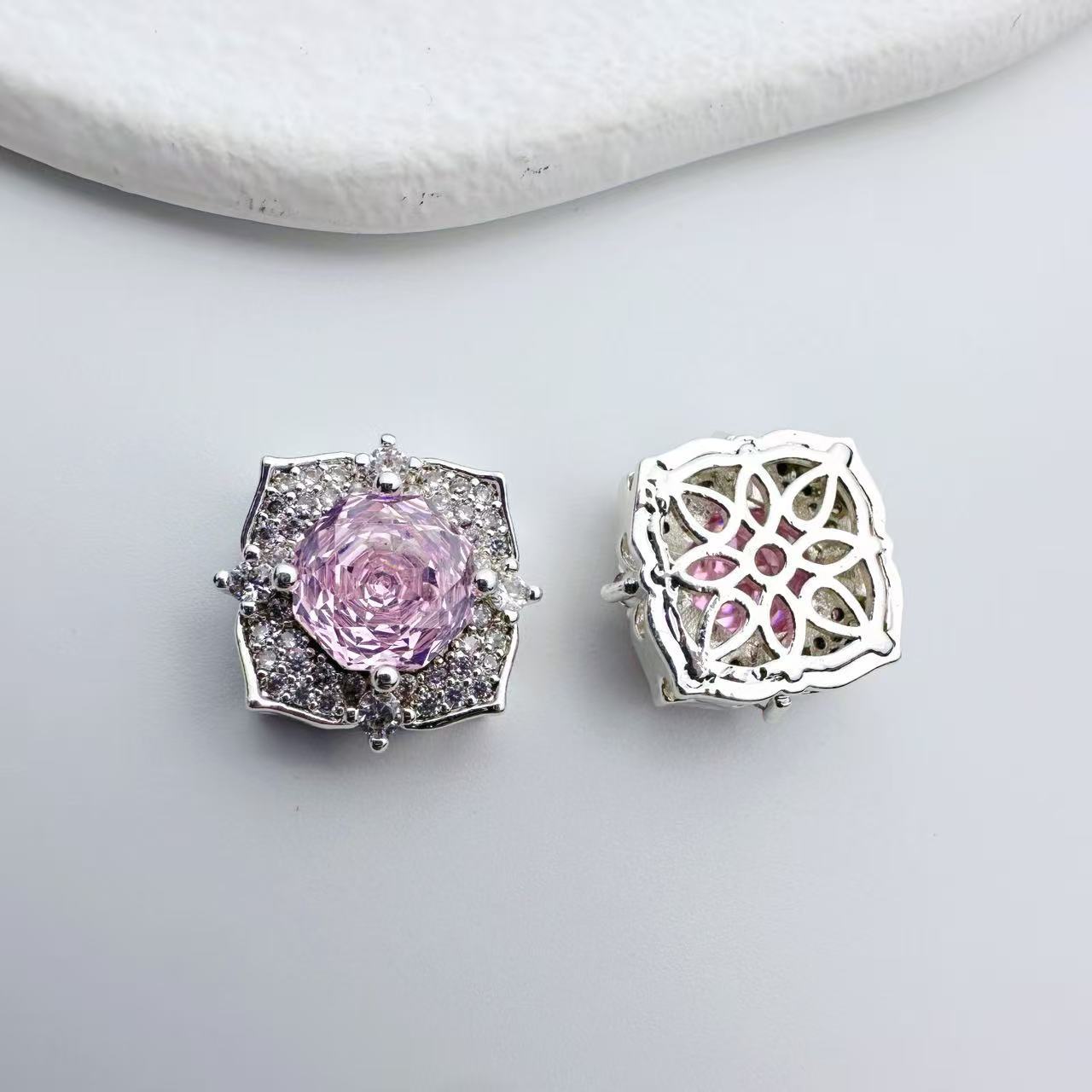 Rose Cut Square Zircon Spacer