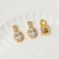 Round CZ Pendant Universal Clasp