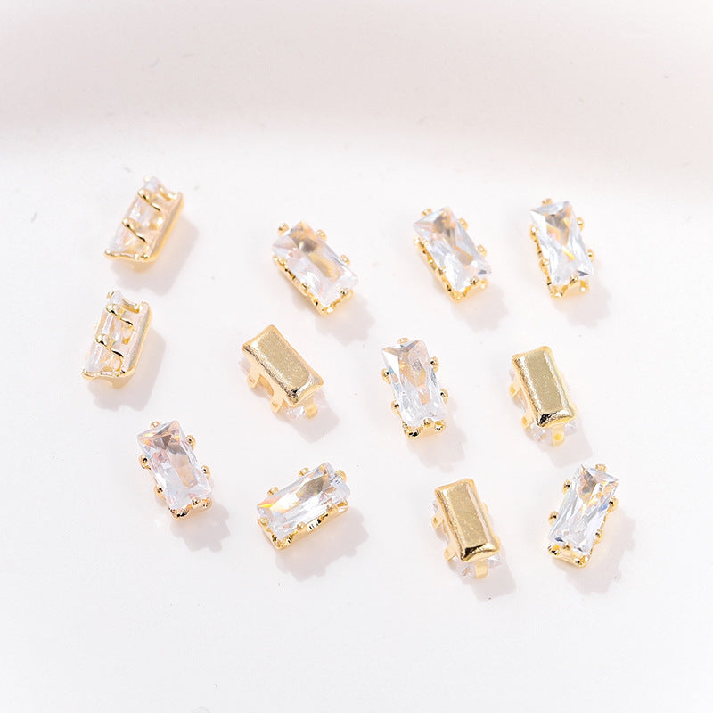 (100pcs)All Shape Geometric Zirconia Prong-Set CZ
