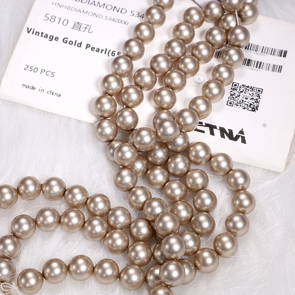 40cm Crystal Round Pearls, Full-Drilled Beads, 3-16mm, Swarovski Color