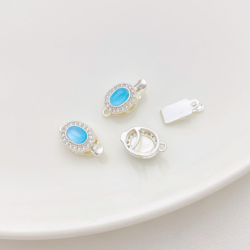 Single/Double Row Blue CZ Connector/Closure