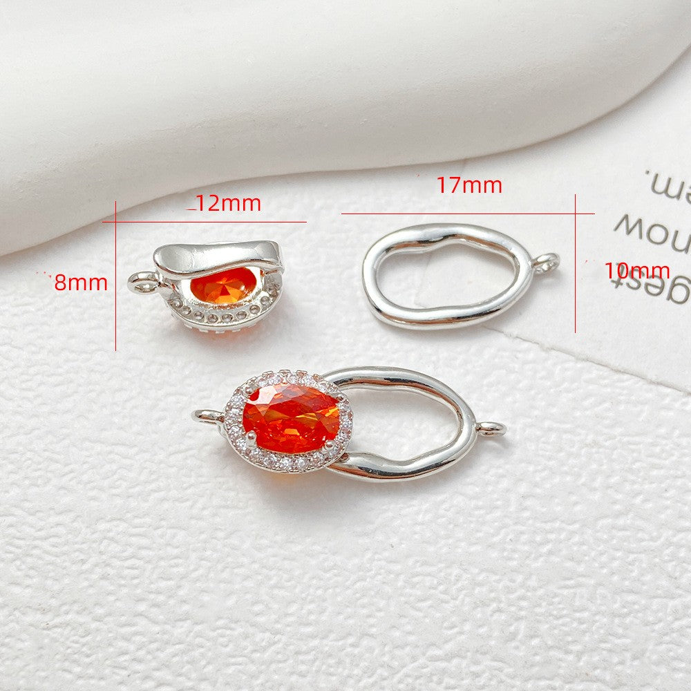 Tarnish-Resistant Figure-8 Baroque Oval CZ Clasp