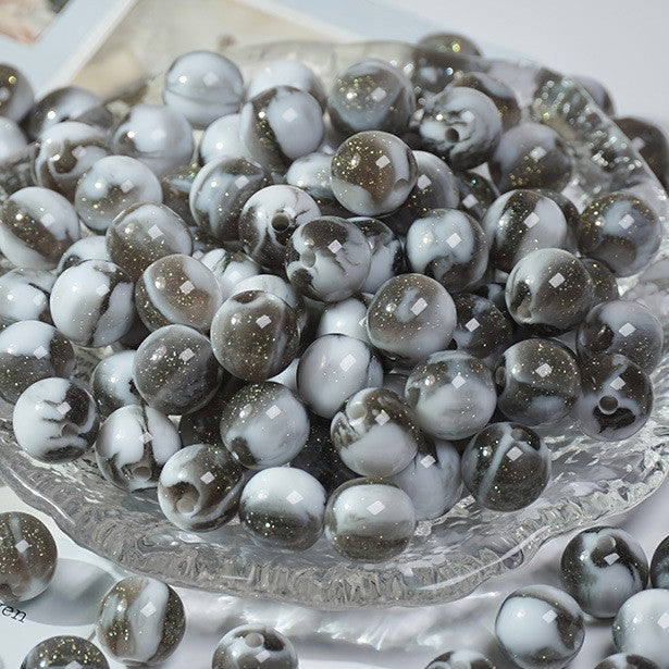 (50pcs)10mm Resin Round Beads - Sugary Glutinous Series