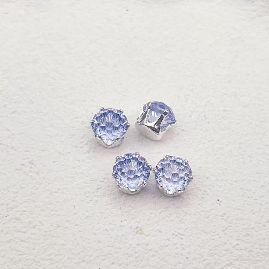 6mm Firework-Cut Prong Set CZ