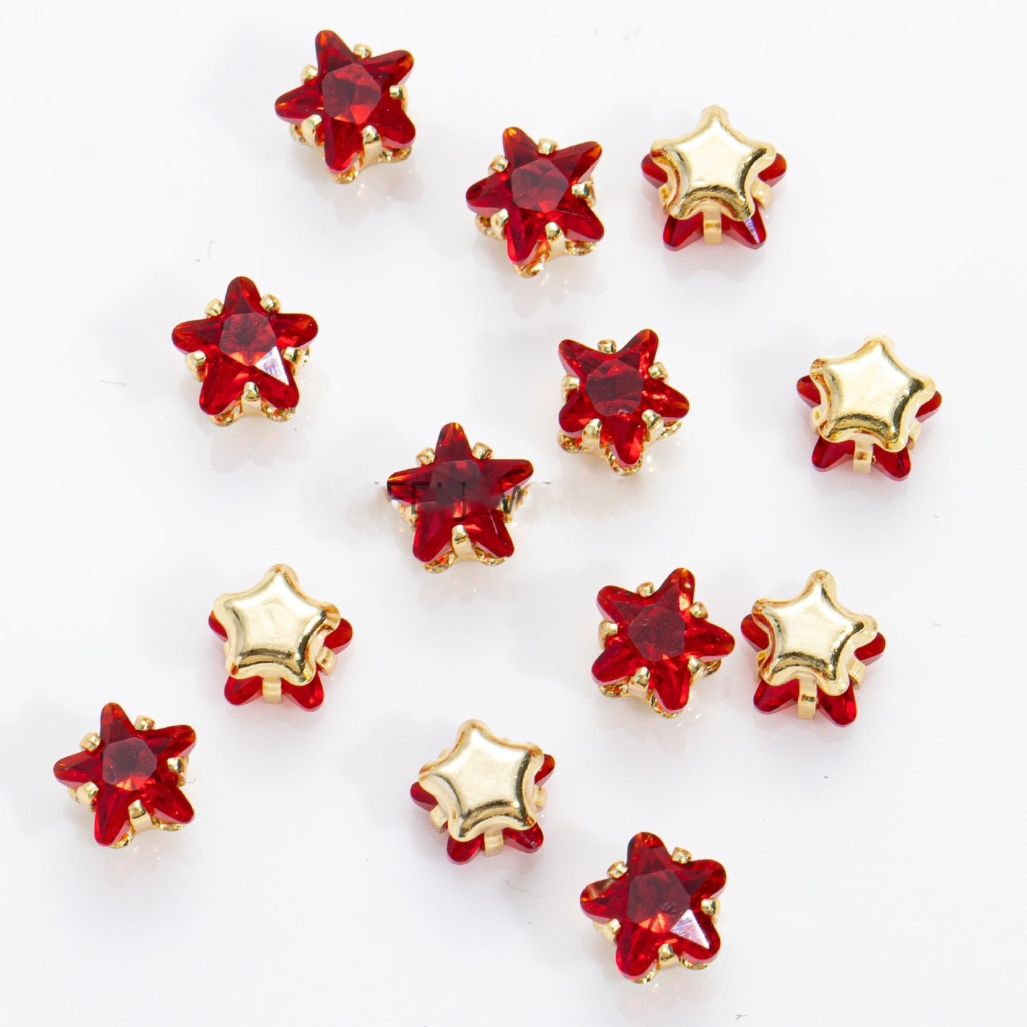(50pcs)6mm Star Prong-Set CZ
