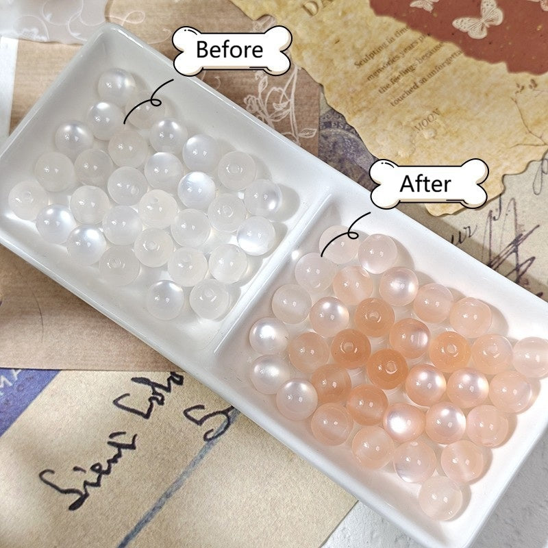 (50pcs)10mm Light-Sensitive Cat's Eye Resin Round Beads