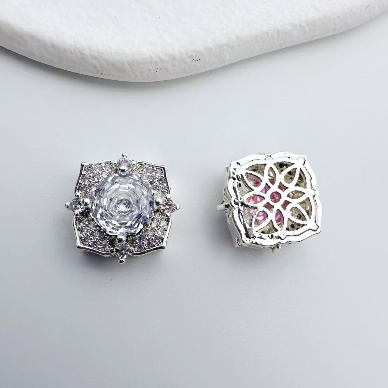 Rose Cut Square Zircon Spacer