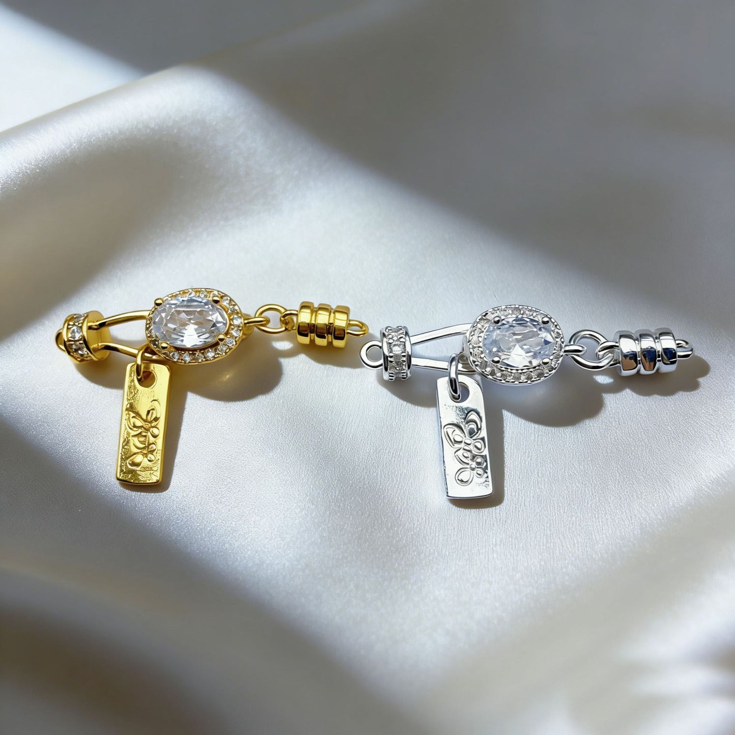 Tarnish-Resistant Butterfly Tag Holder (Versatile Clasp)