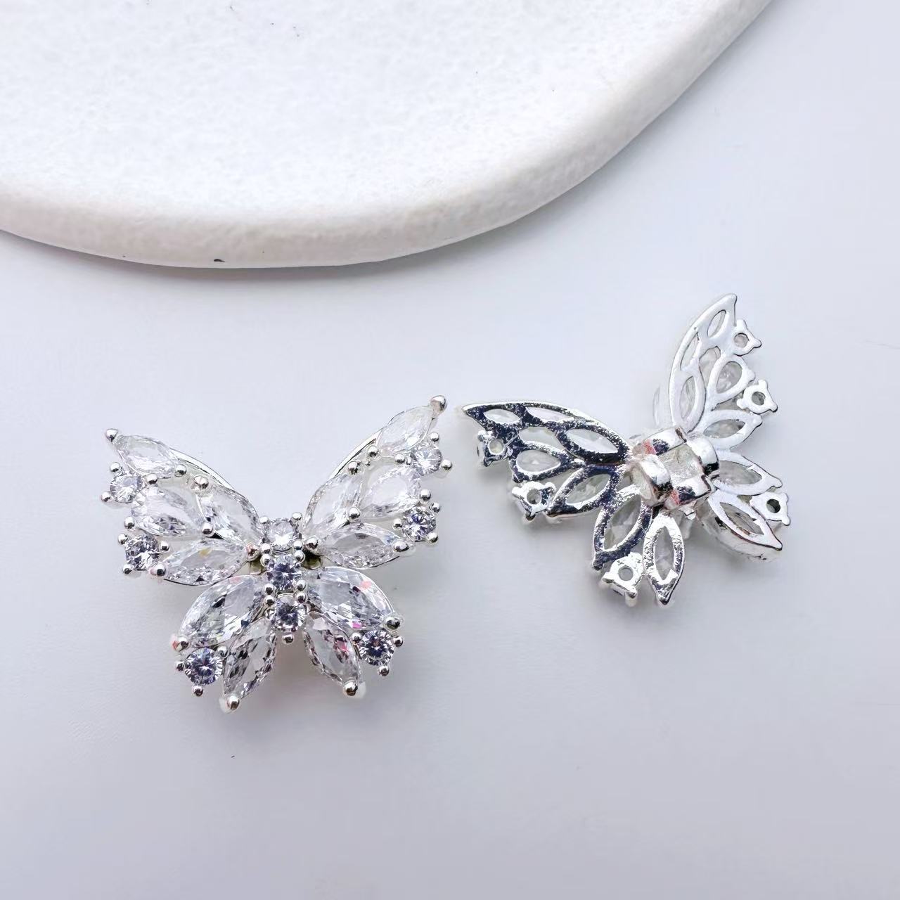 CZ Butterfly Pendant Spacer Bead