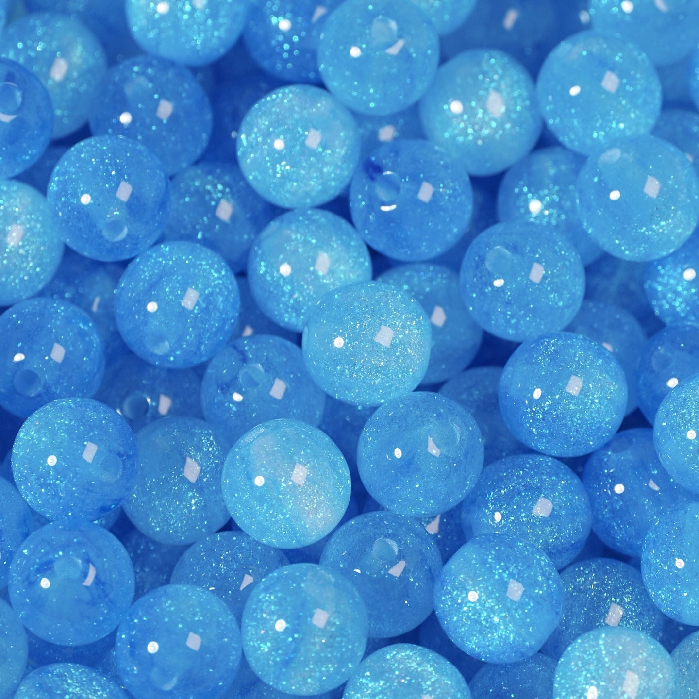 (50pcs)6/8/10/12/16/20mm Starry Mermaid Iridescent Resin Round Beads