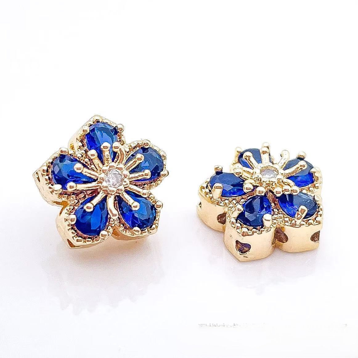 Flower CZ Spacer Beads