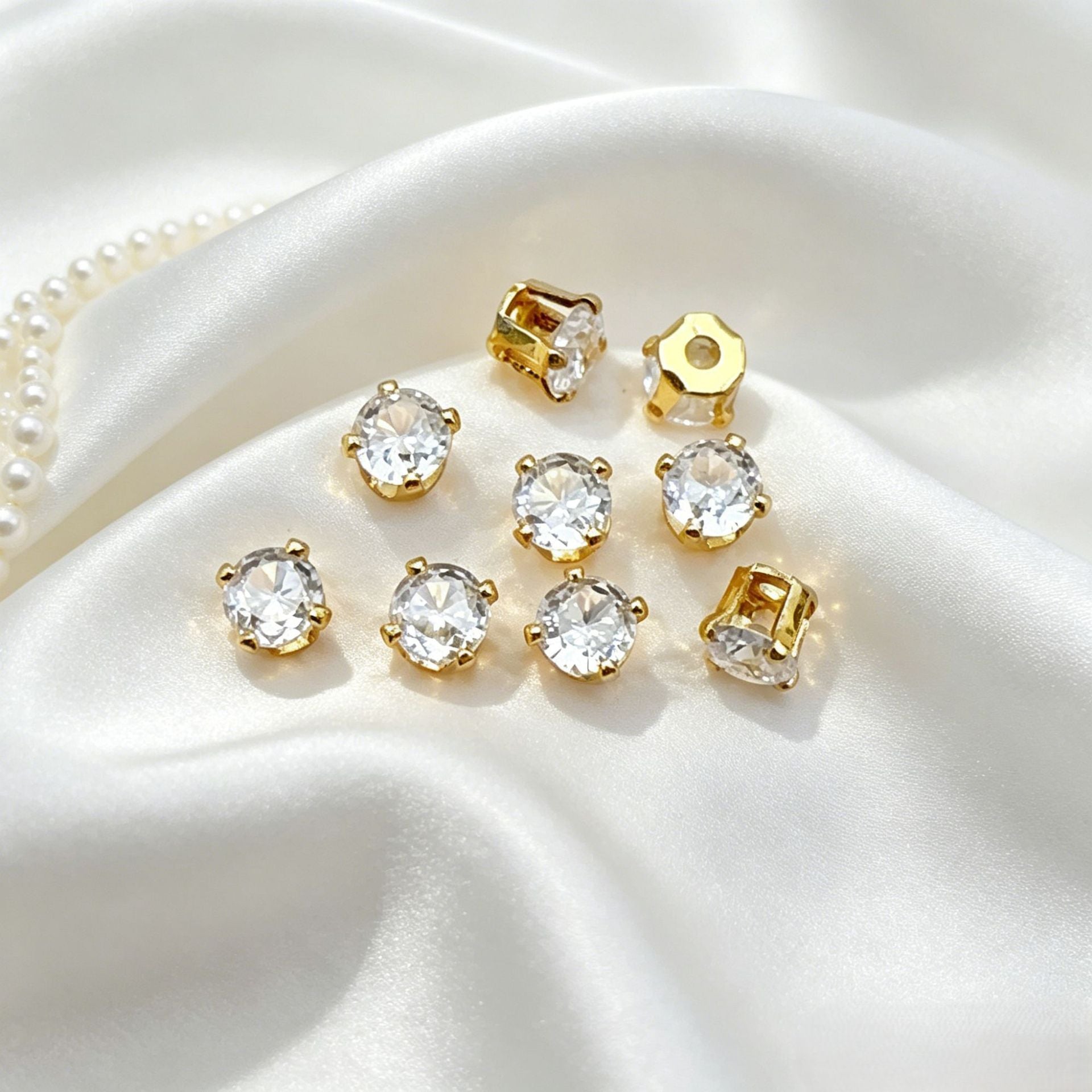 3mm 4-prong Round Prong-set Zircons