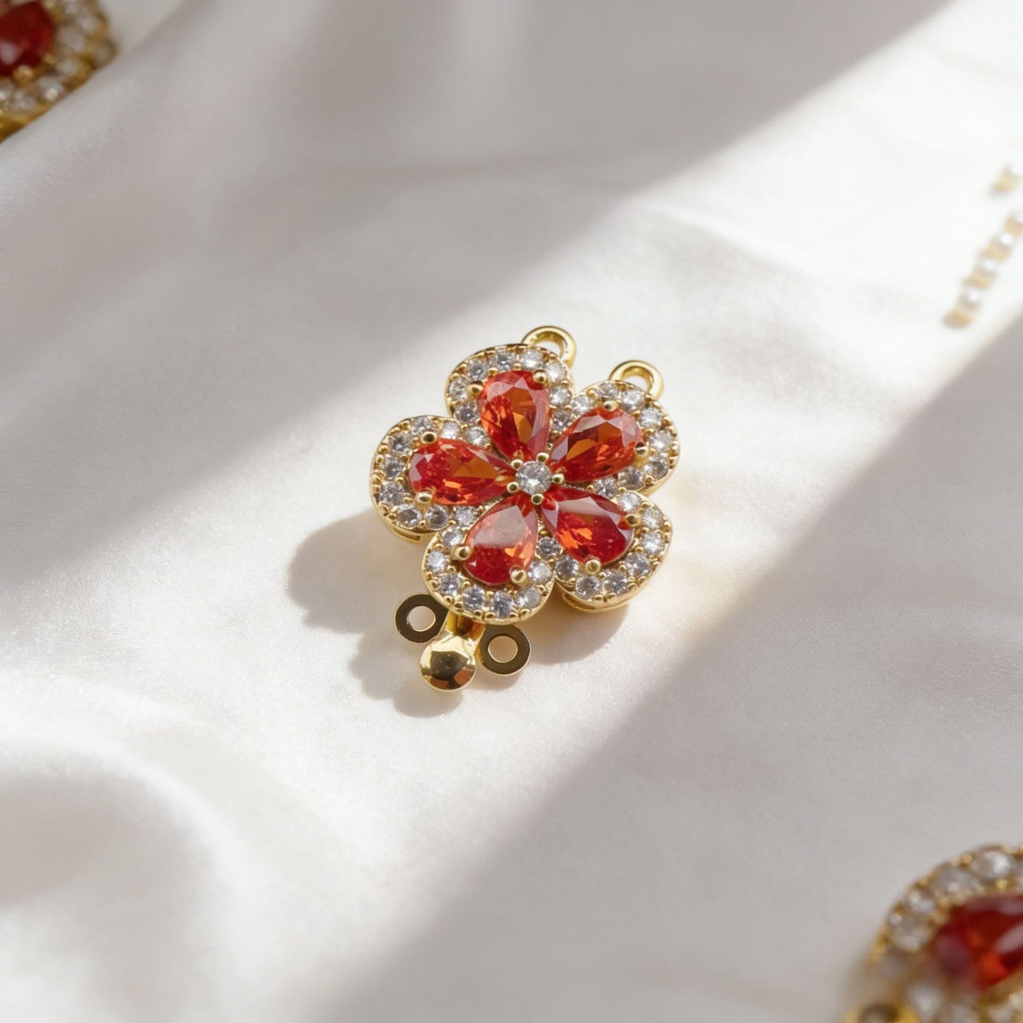 Double Row Floral End Clasp