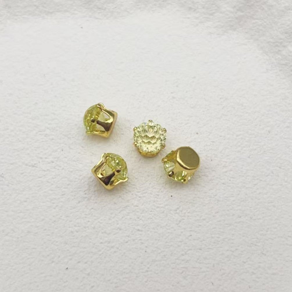 6mm Firework-Cut Prong Set CZ