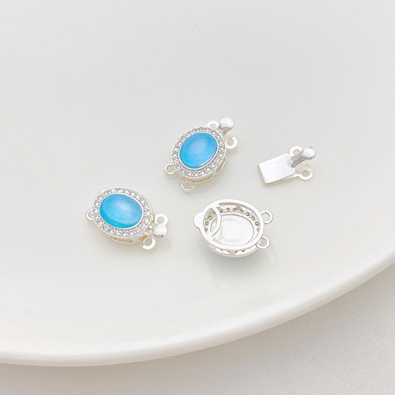 Single/Double Row Blue CZ Connector/Closure