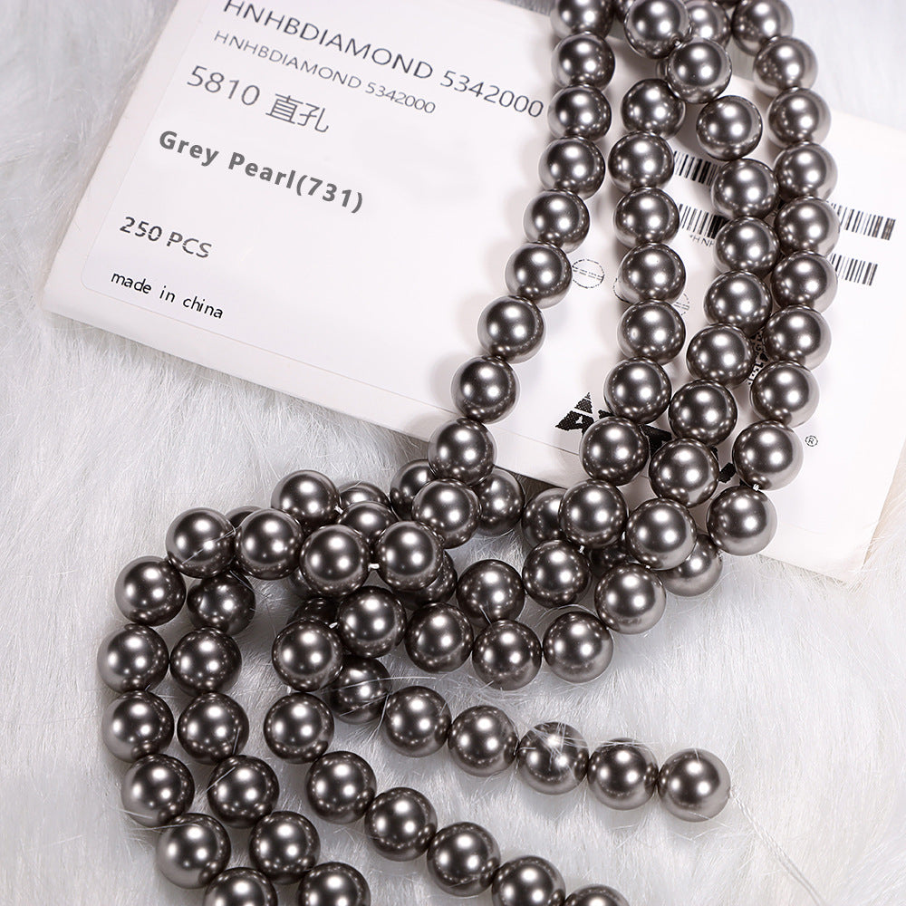40cm Crystal Round Pearls, Full-Drilled Beads, 3-16mm, Swarovski Color