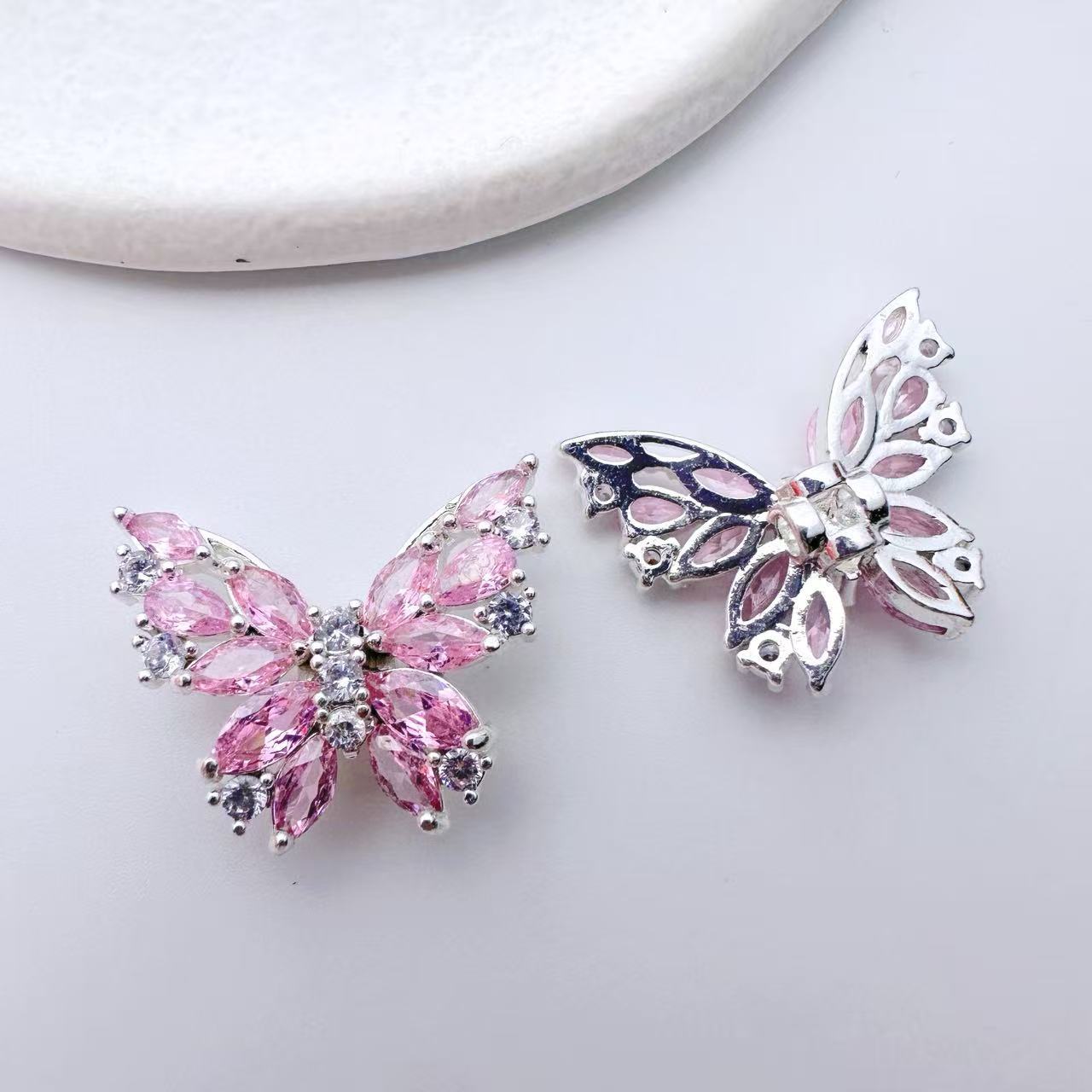 CZ Butterfly Pendant Spacer Bead