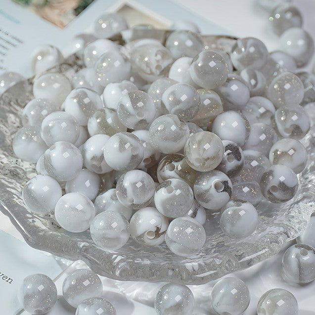 (50pcs)10mm Resin Round Beads - Sugary Glutinous Series