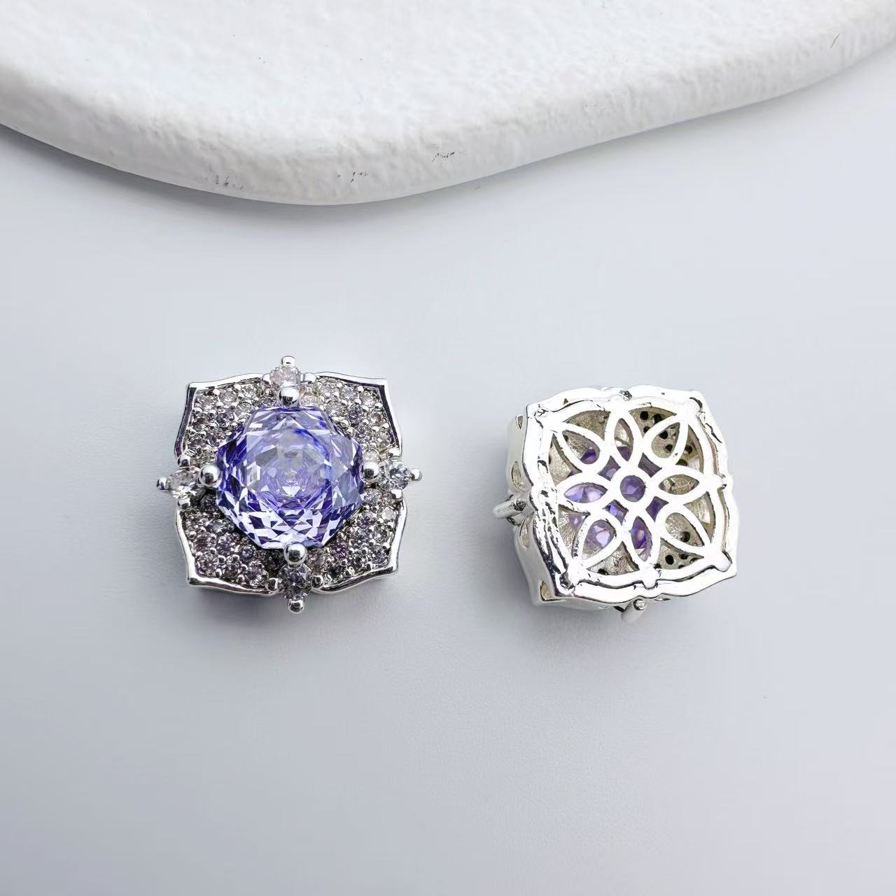 Rose Cut Square Zircon Spacer