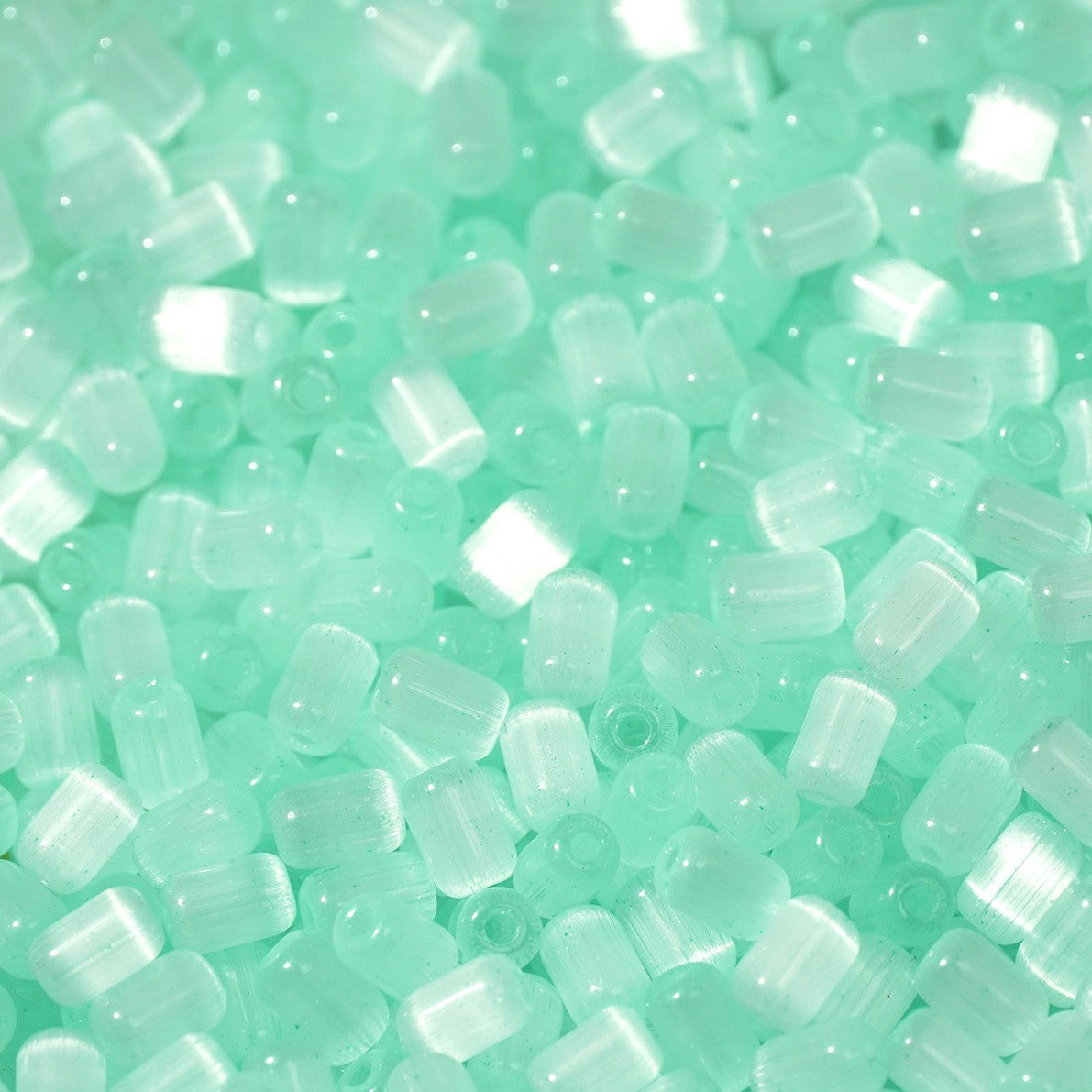 (200pcs)4x6mm Brushed Cat's Eye Date-Shape Glass Seed Beads