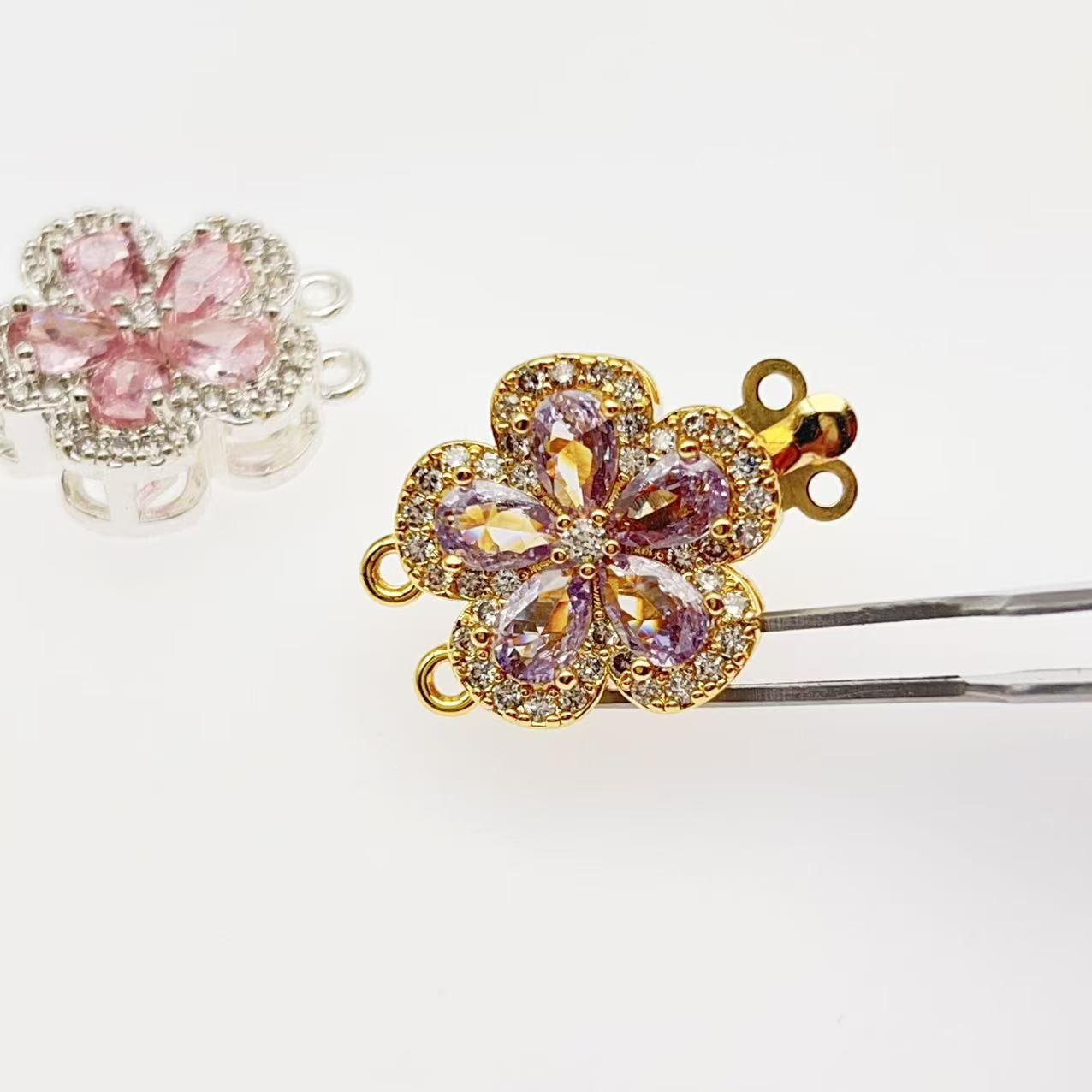 Double Row Floral End Clasp