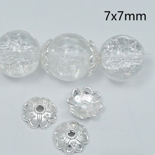 (5pcs)Flower Bead Caps / Spacers