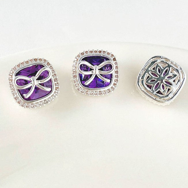 Multi-hole Cube Sugar Bow Spacer Bead