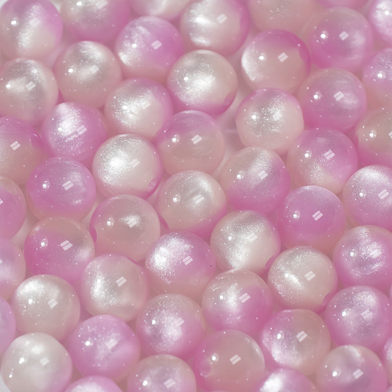(50pcs)8/10/12/16MM Cat Eye Resin Loose Beads