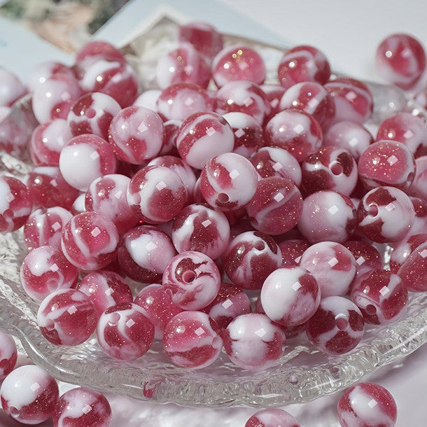 (50pcs)10mm Resin Round Beads - Sugary Glutinous Series