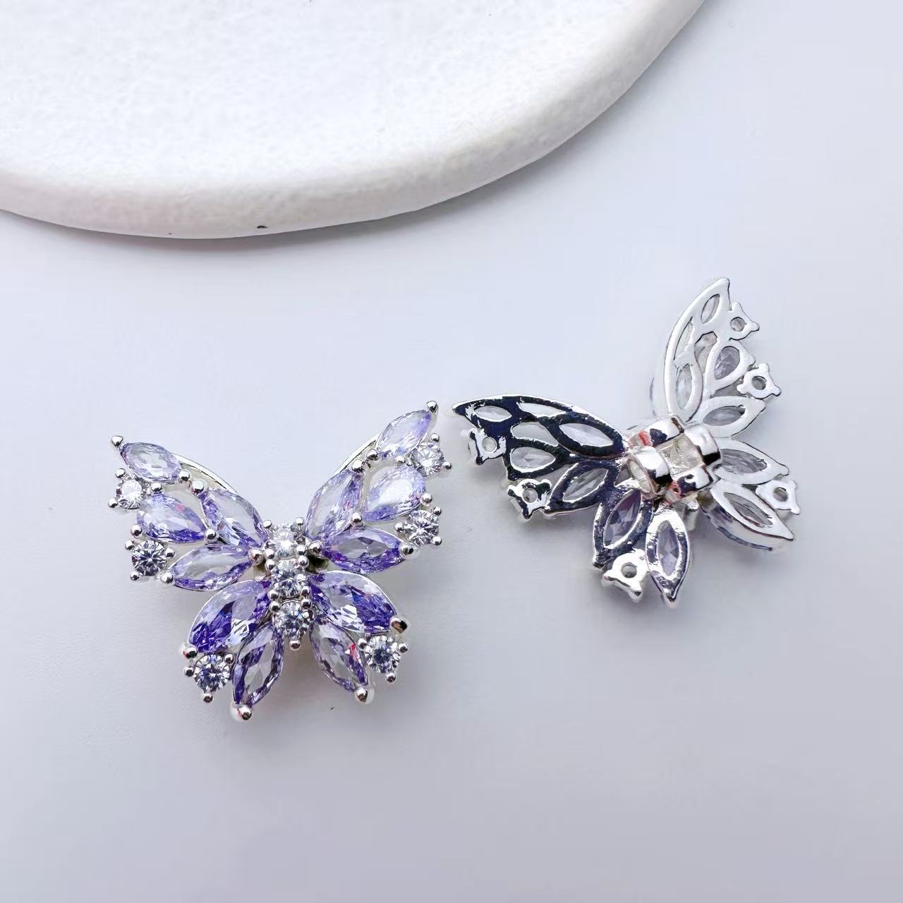 CZ Butterfly Pendant Spacer Bead