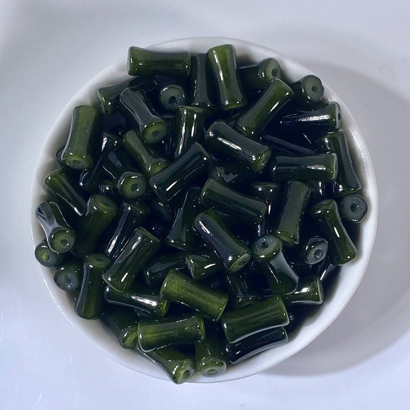 (50pcs)6x12mm Bamboo Joint Crystal Beads
