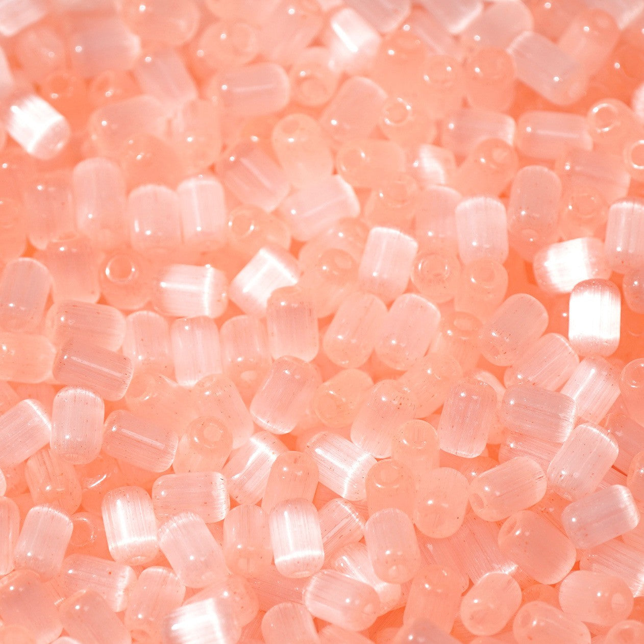 (200pcs)4x6mm Brushed Cat's Eye Date-Shape Glass Seed Beads