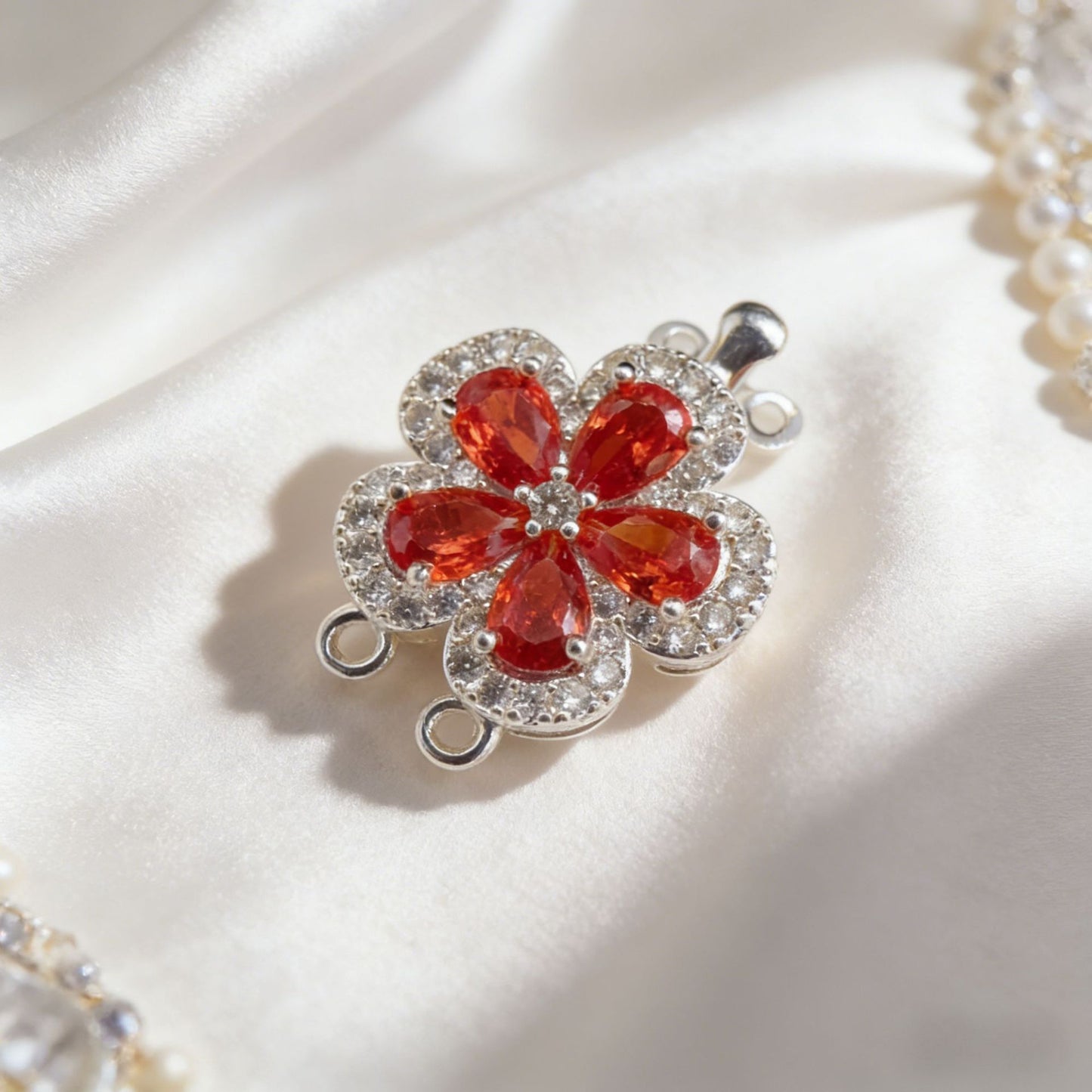 Double Row Floral End Clasp