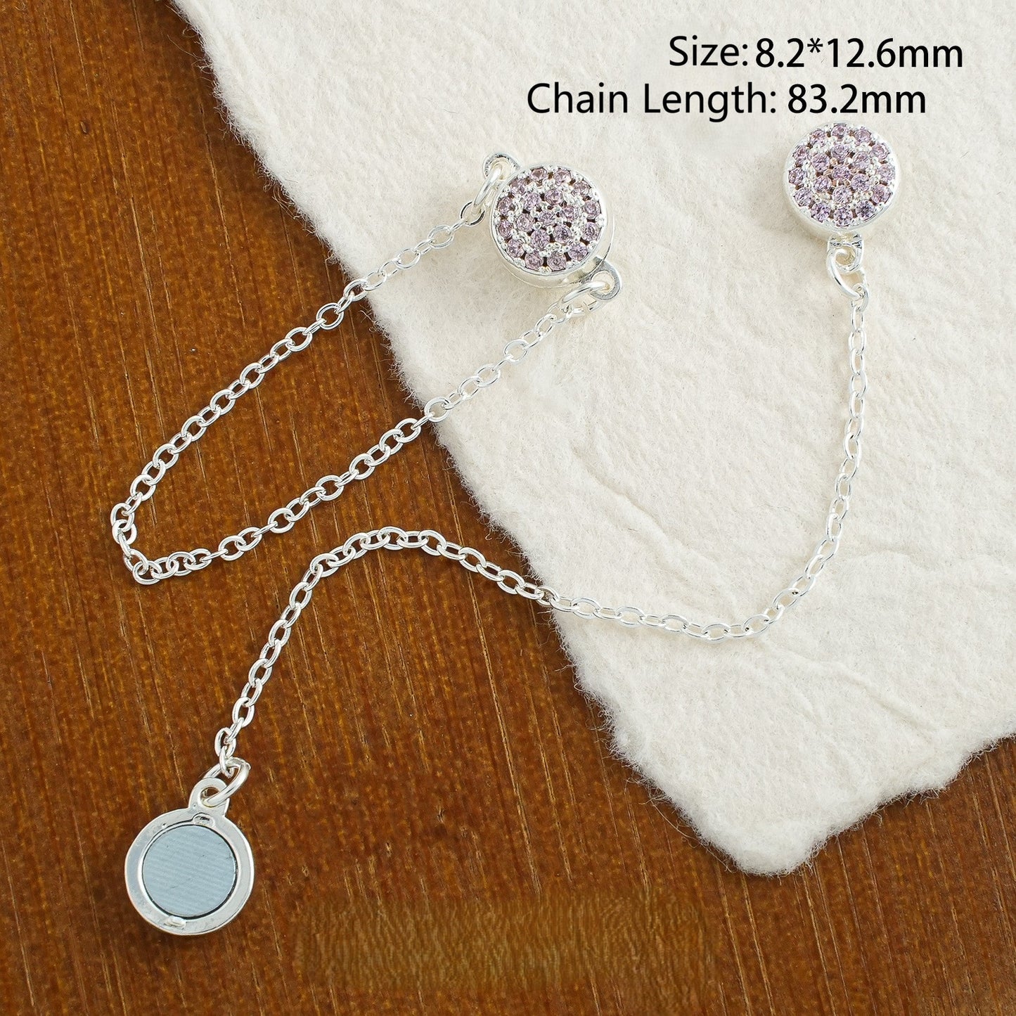 Full Diamond Cylinder Magnetic Clasp
