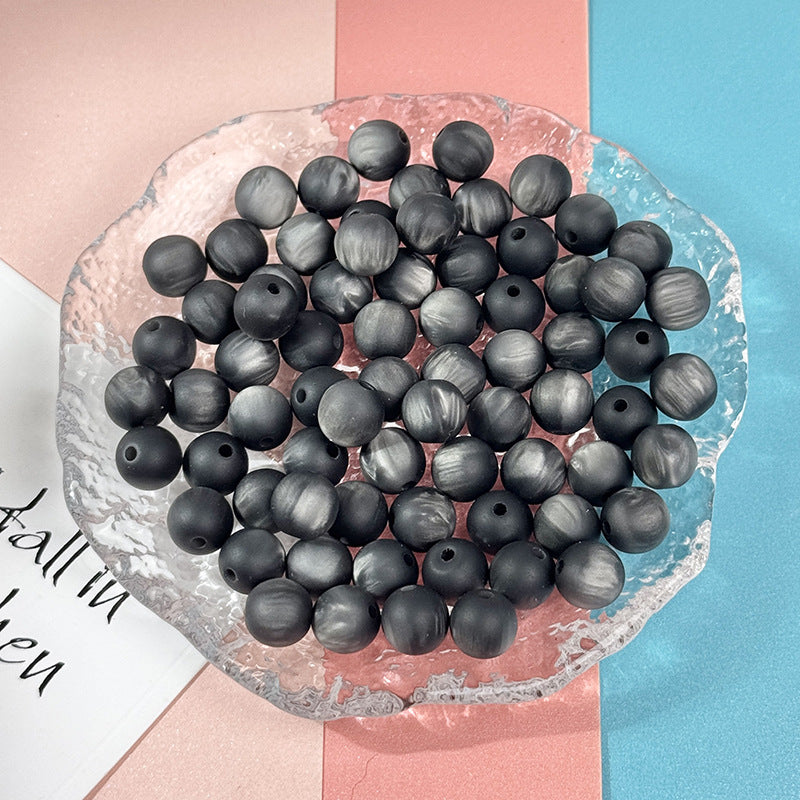 (100pcs)8mm Matte Resin Cat's Eye Round Beads ¨C Frosted Candy Series