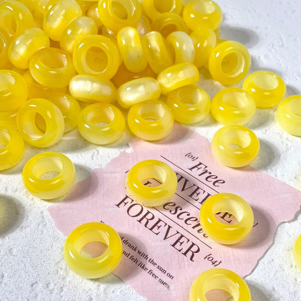 (50pcs)16mm Resin Cat's Eye Sliding Ring ¨C Cellulose Acetate, Jade-Style