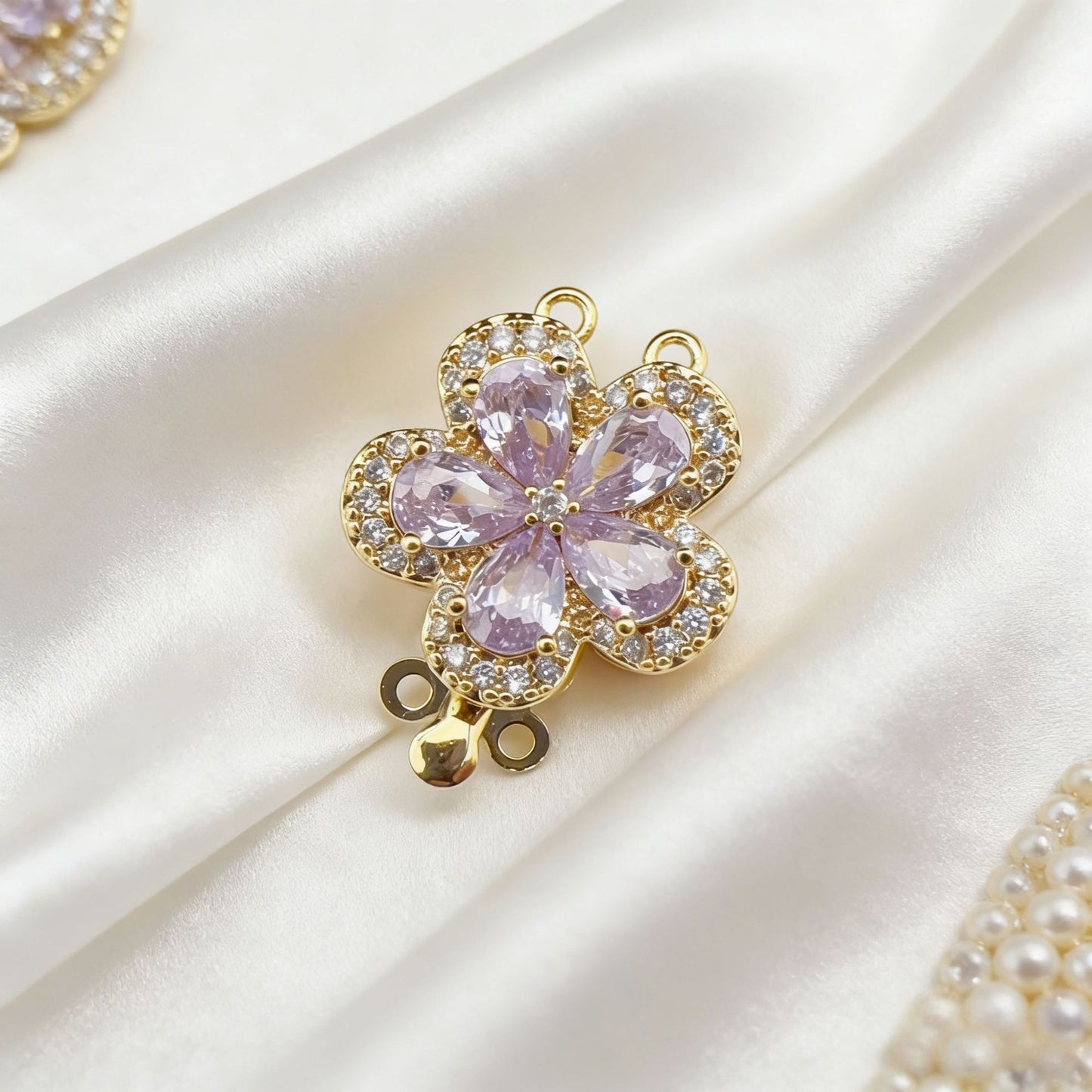 Double Row Floral End Clasp