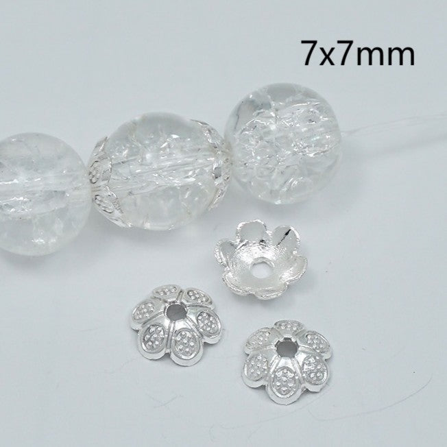 (5pcs)Flower Bead Caps / Spacers