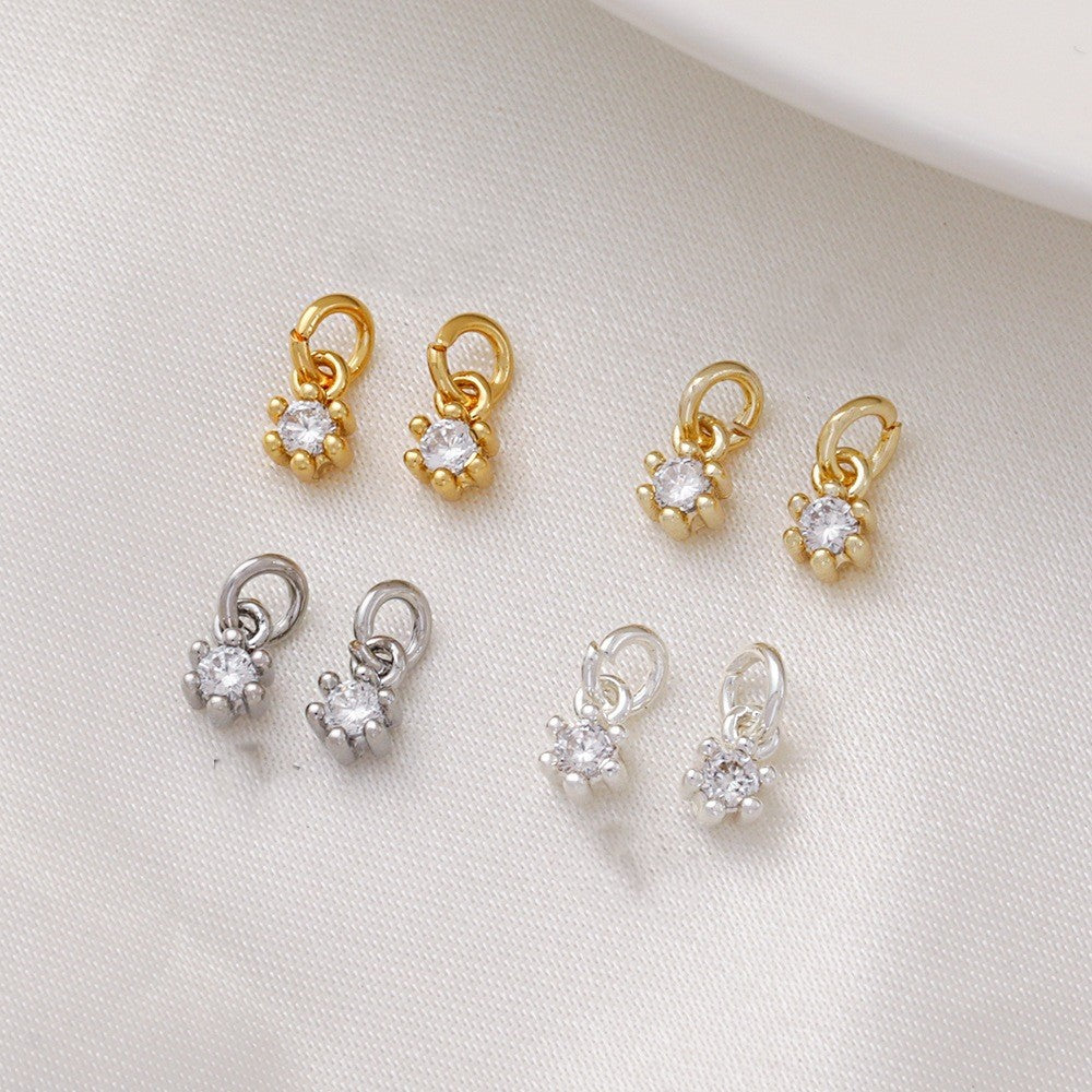 10pcs Flower Bud Small Dangle Charm Pendant