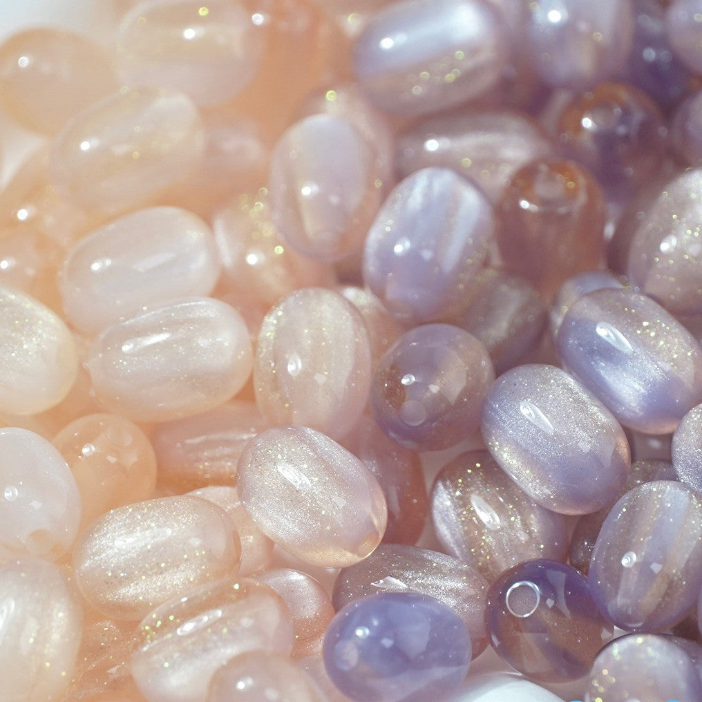 (50pcs)8x11mm Light & Temperature-Sensitive Resin Oval Beads